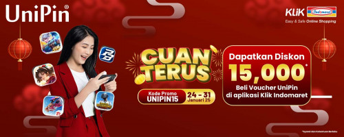 Cuan Terus! Beli Voucher Game UniPin pake Klik Indomaret, Hemat Hingga Rp 15.000!